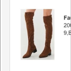 Forever21 Brown faux suede over the knee boots 9